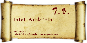 Thiel Valéria névjegykártya